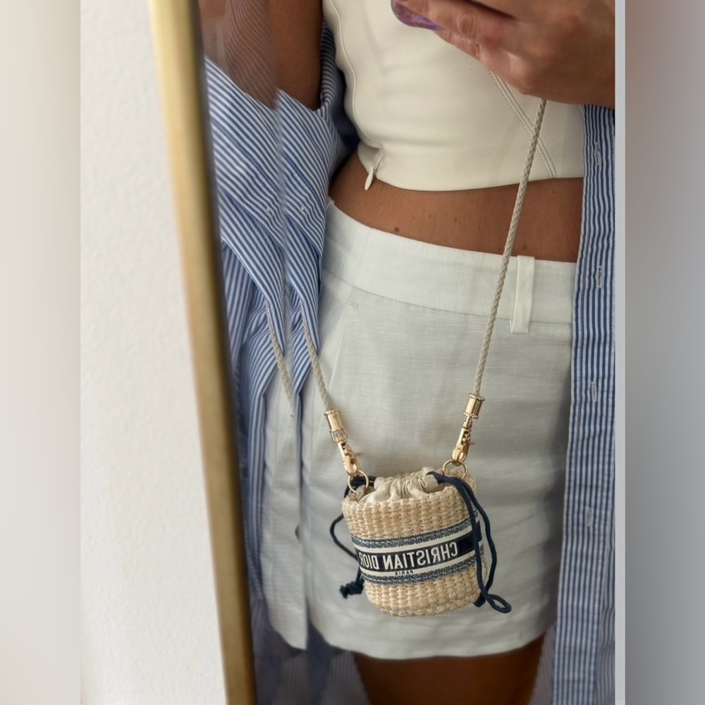 🛍️Dior Blue Crossbody Bag …and hat with a ribbon with a logo ( gift) - Picture 7 of 11